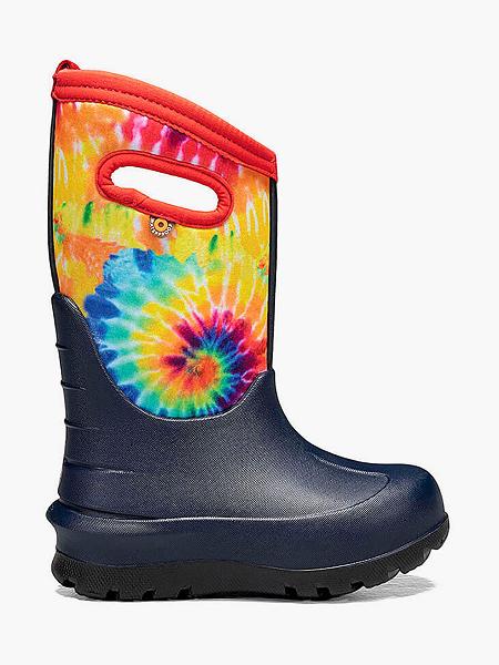 BOGS Boots Deutschland - Neo-Classic Tie Dye Winterstiefel Kinder Navy Multi DE36427